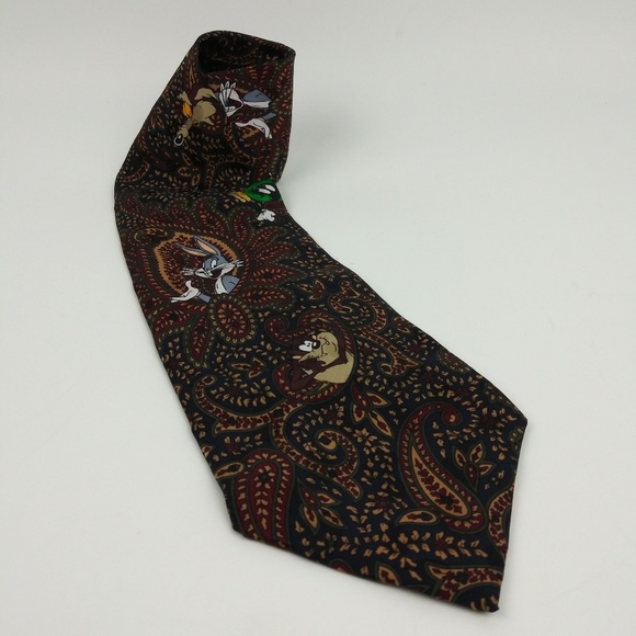Looney Tunes Mania Bugs Bunny Silk Tie Handmade - Picture 2 of 8